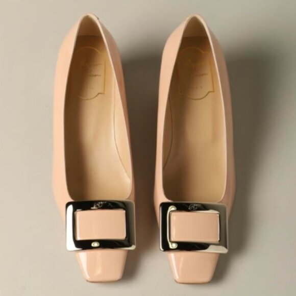 Roger Vivier Patent Leather Pump EU36/US6 Nude - Picture 1 of 11